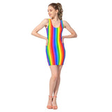 Load image into Gallery viewer, Adult Rainbow Stripe Tank Dress