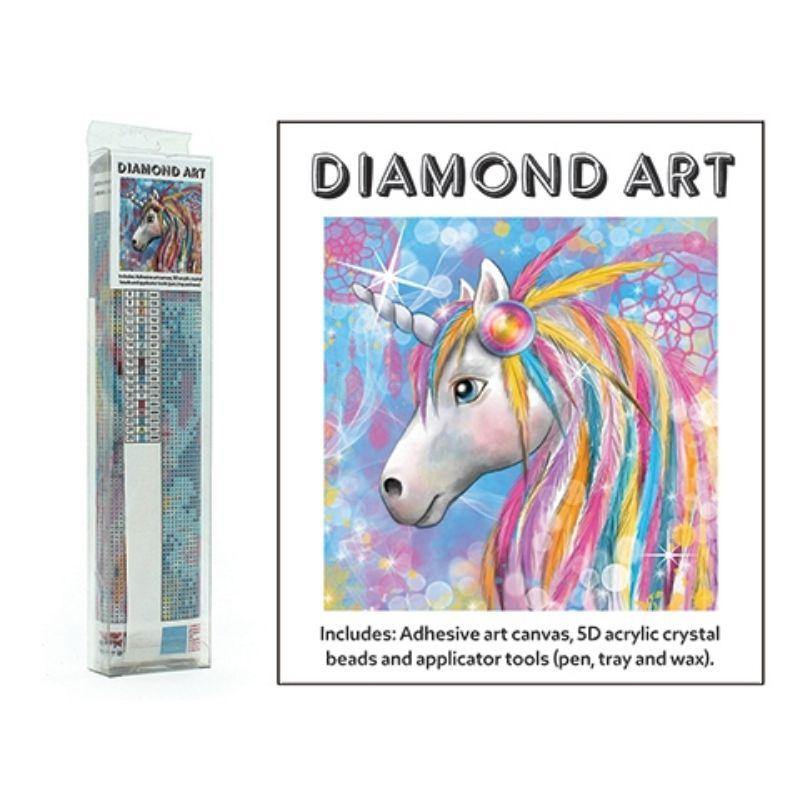Diamond Art Kit 5D - Unicorn with Feathers - 30cm x 30cm - The Base Warehouse