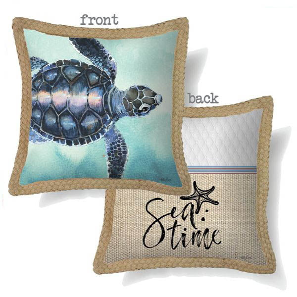 Turtle Cove Sea Time Cushion - 60cm x 60cm