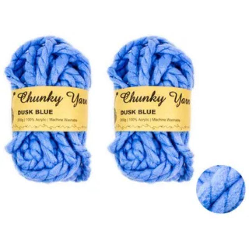 Dusk Blue Chunky Yarn - 200g