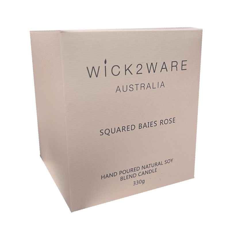 Squared Baies Rose Candle Jar - 330g