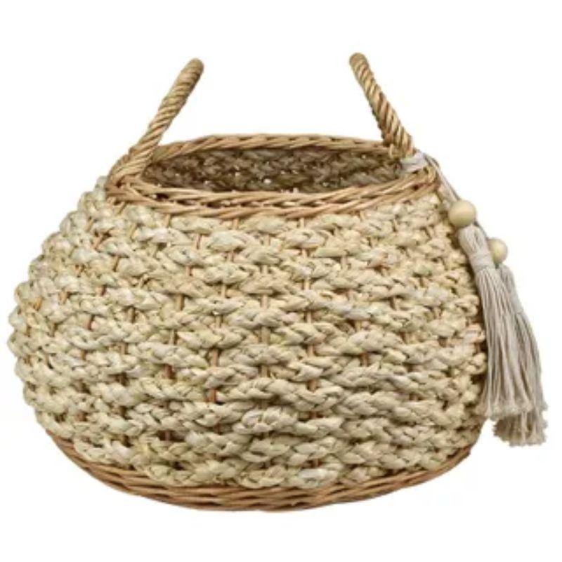 Natural Manu Woven Basket - 47cm x 35cm - The Base Warehouse