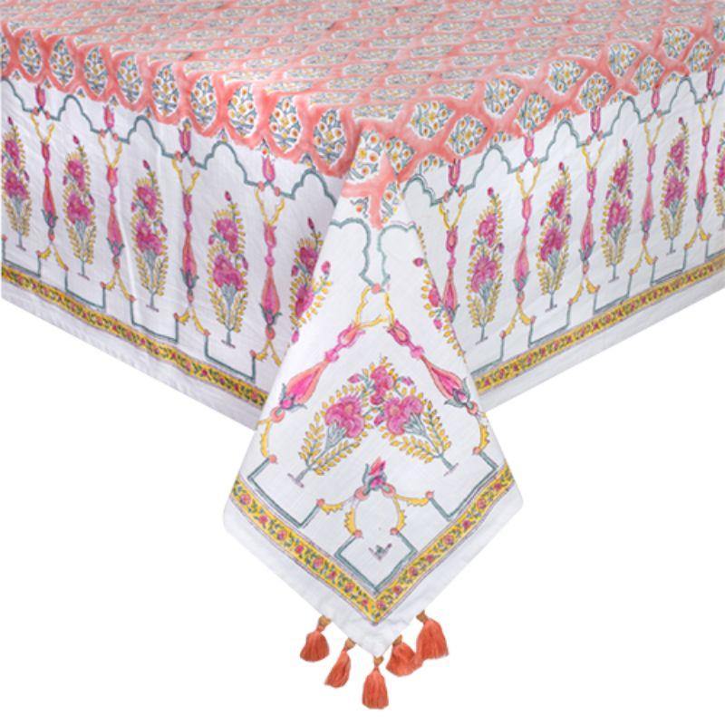 Traditional Hand Processed Coral Talbecloth - 220cm x 150cm - The Base Warehouse