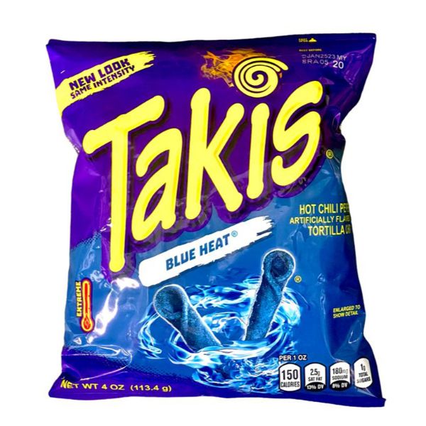 Takis Blue Heat Hot Chilli Pepper Tortilla Chips - 113g