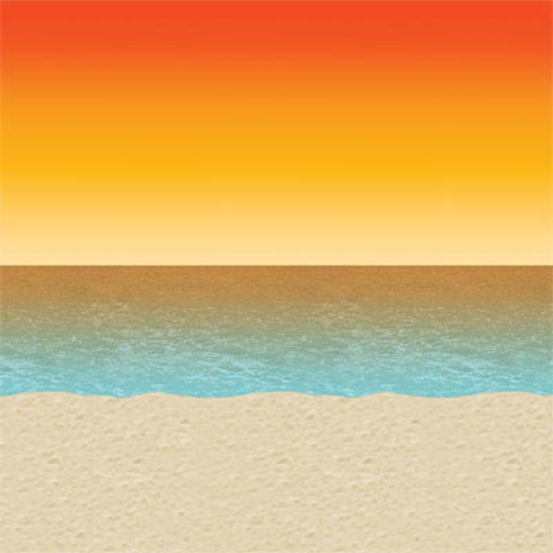 Hawaiian Luau Back Drop - 10cm x 76cm