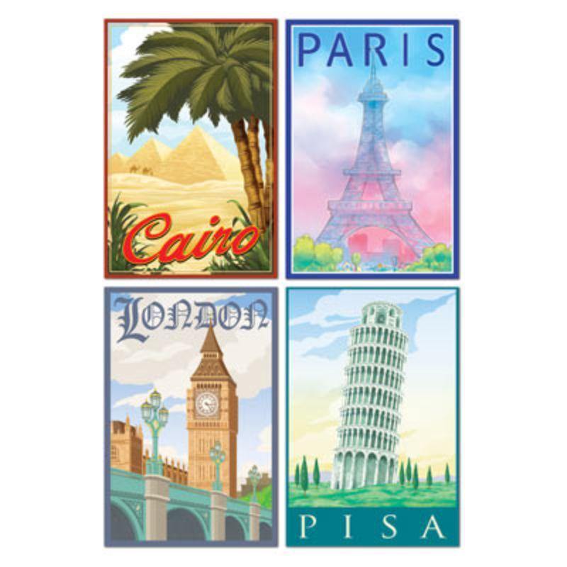 4 Pack International Travel Cutouts - 41cm - The Base Warehouse