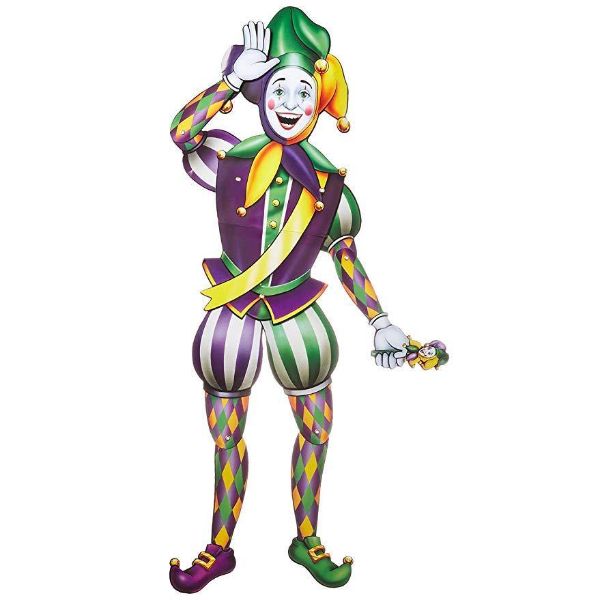 Mardi Gras Male Jointed Jester