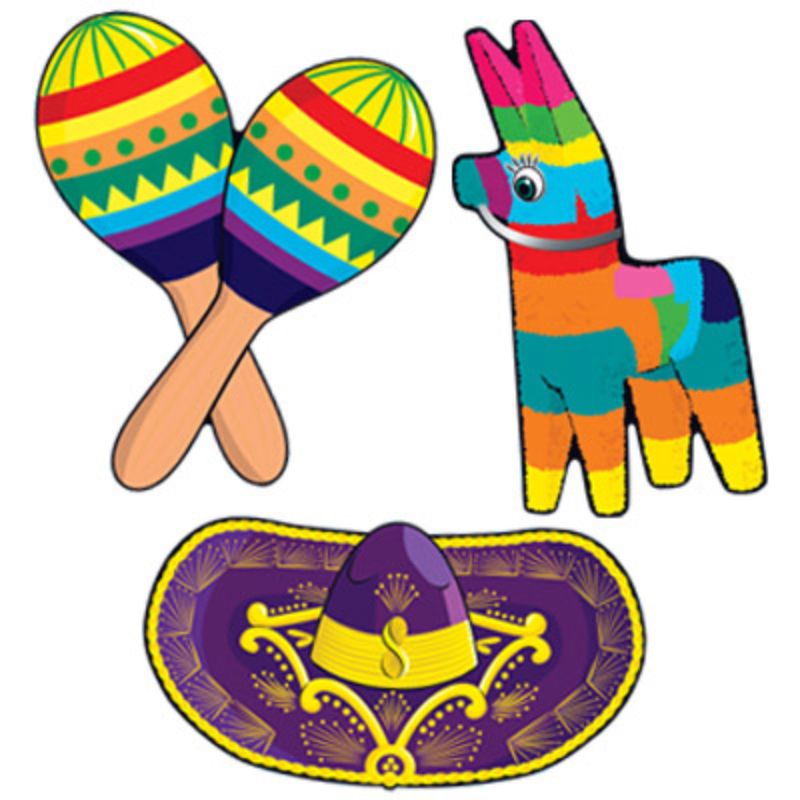 3 Pack Mexican Fiesta Cutouts - 46cm