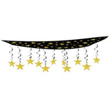 Load image into Gallery viewer, Black with Gold Star Ceilling Deco - 30cm - The Base Warehouse