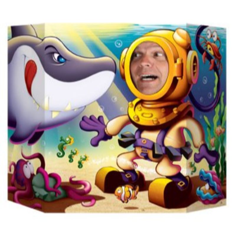 Shark and Diver Photo Prop