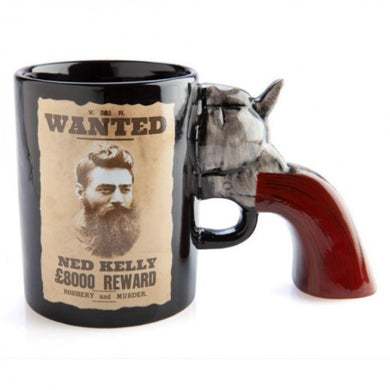 Ned Kelly 3D Handle Mug - 186mm x 90mm x 115mm - The Base Warehouse