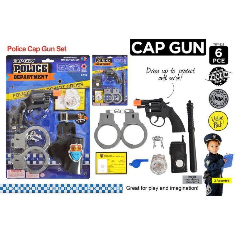 6 Piece Police Cap Gun Set