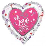 Simply Said We Love You Foil Balloon - 45cm - The Base Warehouse