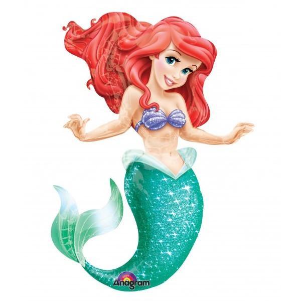 Airwalker The Little Mermaid Foil Balloon - 96cm x 134cm