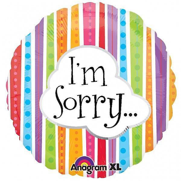 Im Sorry Colourful Foil Balloon - 45cm - The Base Warehouse