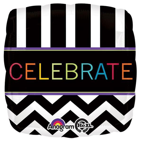 Celebrate Birthday Square Foil Balloon - 45cm - The Base Warehouse
