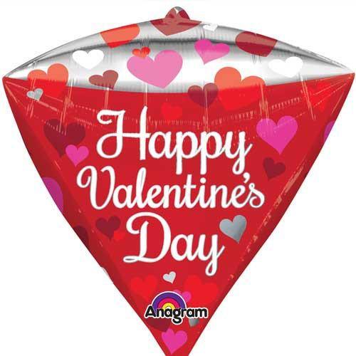 Happy Valentines Day Flo Foil Balloon - 38cm x 43cm