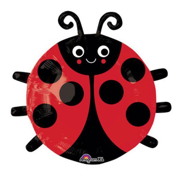 Happy Lady Bug Junior Shape Foil Balloon - The Base Warehouse