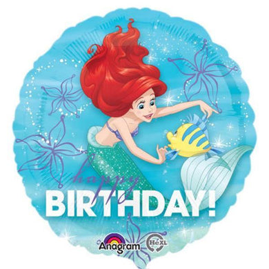 Ariel Happy Birthday Foil Balloon - 45cm - The Base Warehouse