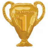 Load image into Gallery viewer, Gold Champion Trophy Foil Balloon - 71cm x 63cm - The Base Warehouse