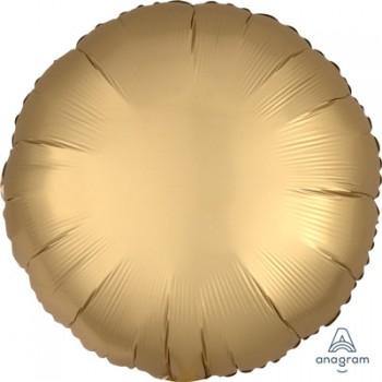 Gold Sateen Satin Round Foil Balloon - 45cm - The Base Warehouse