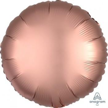 Satin Luxe Rose Copper Circle Foil Balloon - 45cm - The Base Warehouse