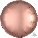 Load image into Gallery viewer, Satin Luxe Rose Copper Circle Foil Balloon - 45cm - The Base Warehouse
