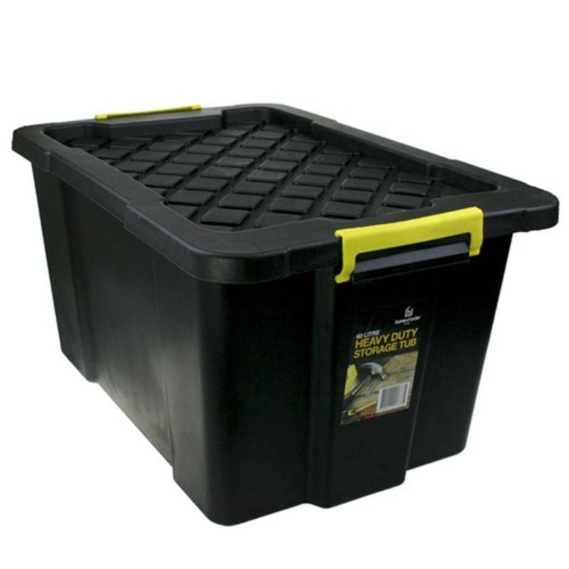 Eco Recycled Heavy Duty Storage Tub 60L - 63.5cm x 43cm x 34cm - The Base Warehouse