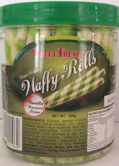 Green Wafer Rolls - 300g - The Base Warehouse