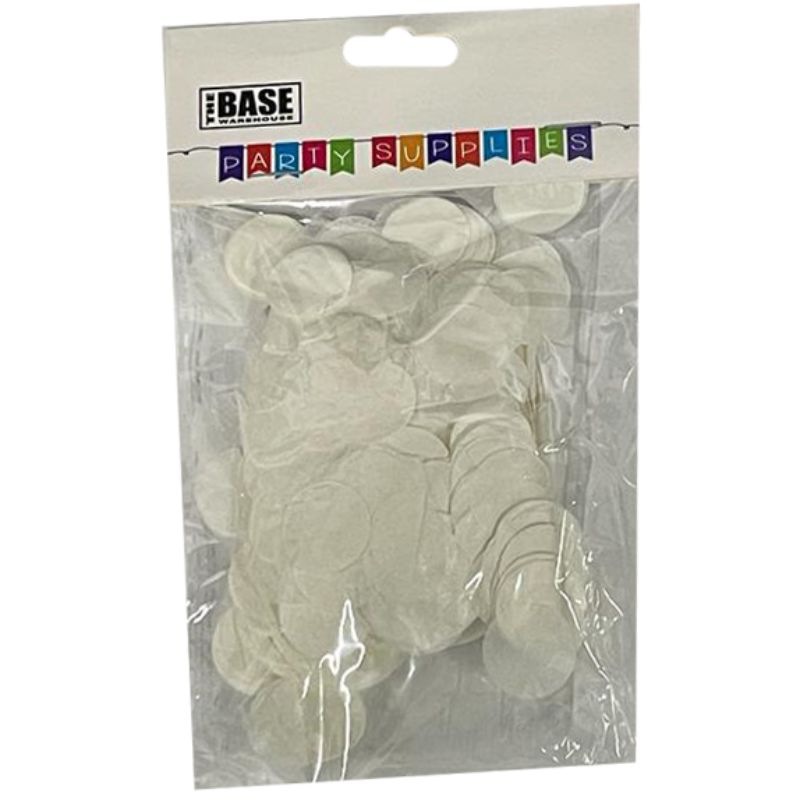 White 2cm Paper Confetti - 20g