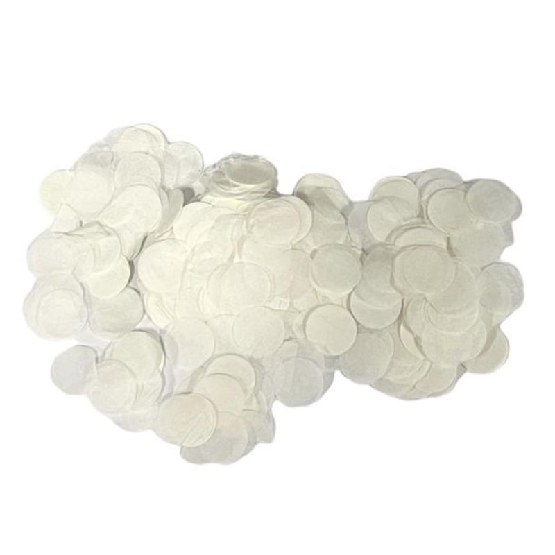 White 1cm Paper Confetti - 20g
