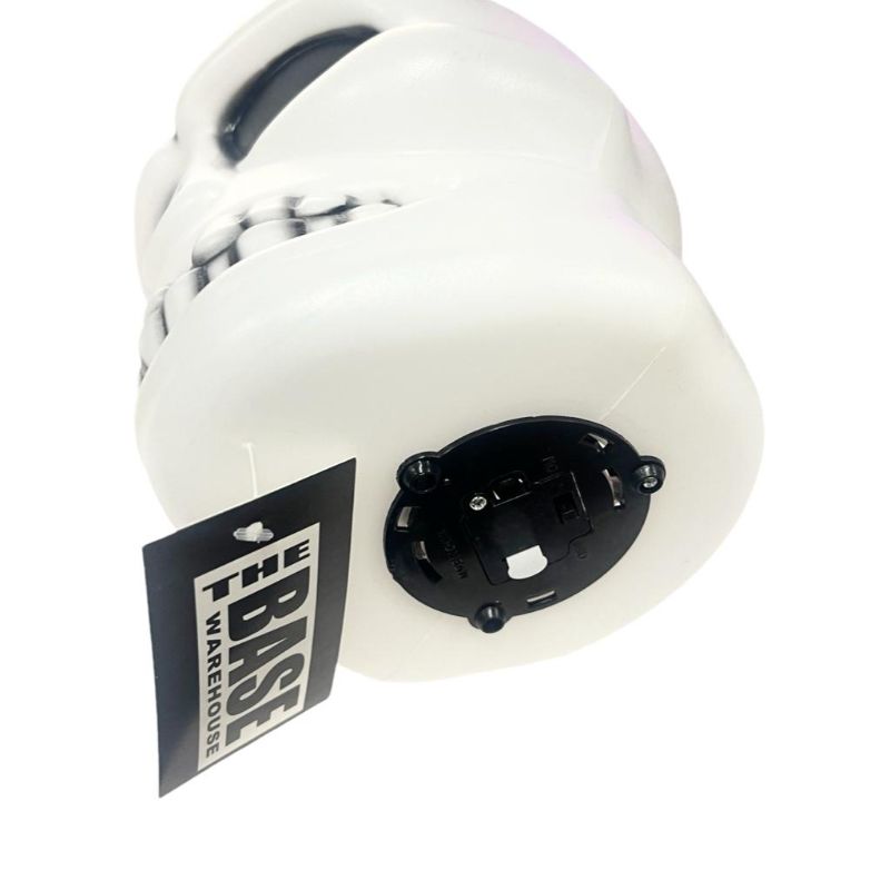 White Skull Bucket with Led Lights - 17cm x 14cm