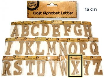 Natural Craft Letter X - 15cm