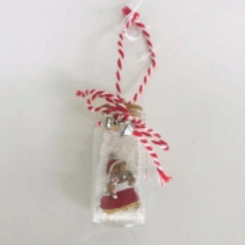 Xmas Wishing Jar - 3.5cm x 3.5cm x 7cm - The Base Warehouse