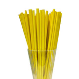 Load image into Gallery viewer, 80 Pack Yellow Paper Straws - 0.6cm x 19.7cm