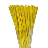 Load image into Gallery viewer, 80 Pack Yellow Paper Straws - 0.6cm x 19.7cm
