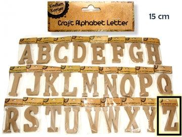 Natural Craft Letter Z - 15cm