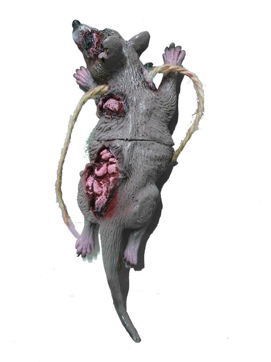 Zombie Rat on Jute String - 22cm - The Base Warehouse