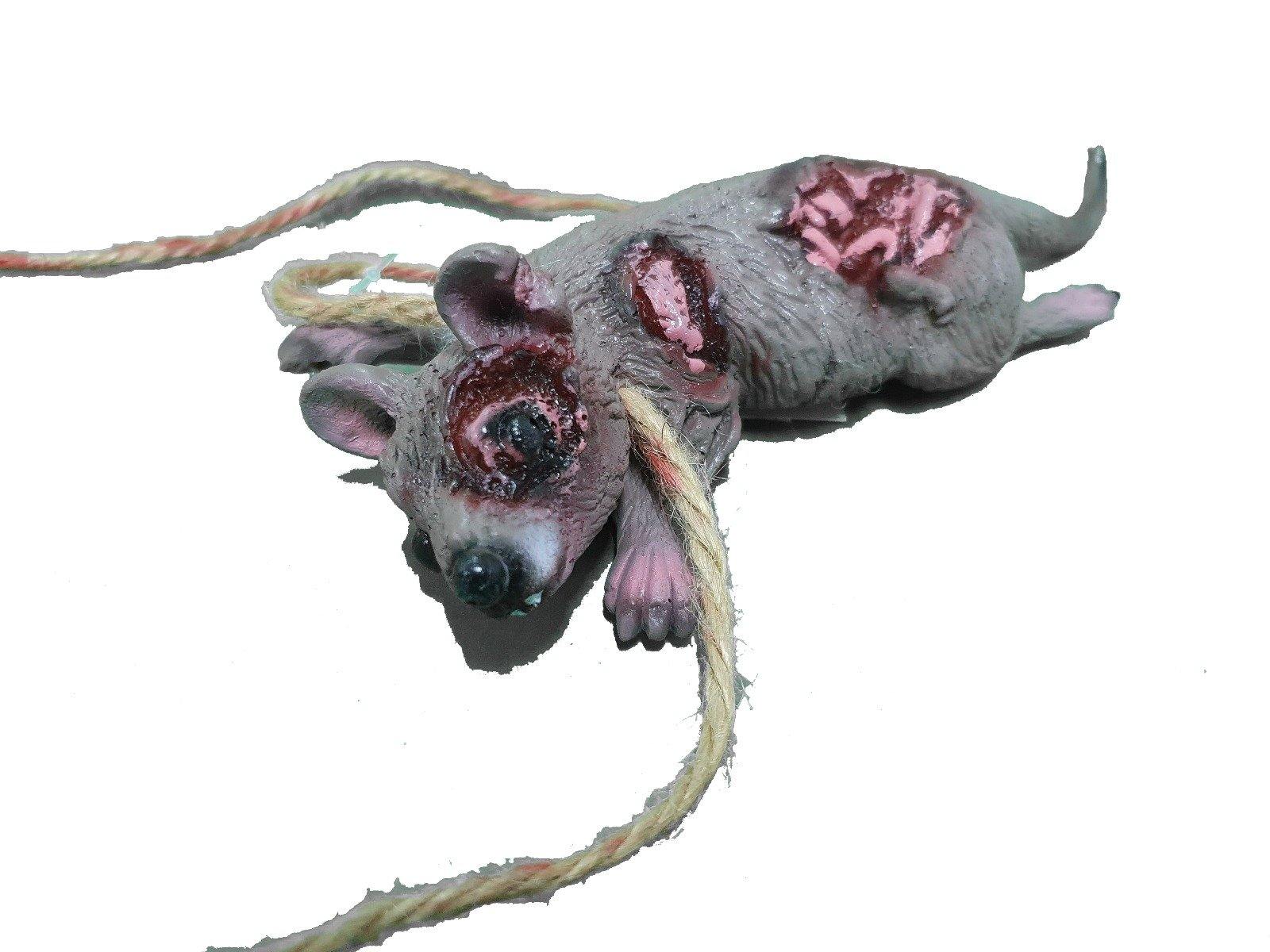 Zombie Rat on Jute String - 22cm - The Base Warehouse