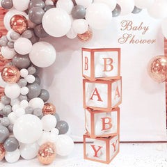 Rose Gold Balloon Box & Letters