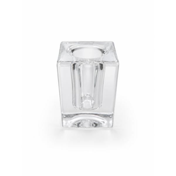 Clear Tapered Candle Holder - 4x6cm