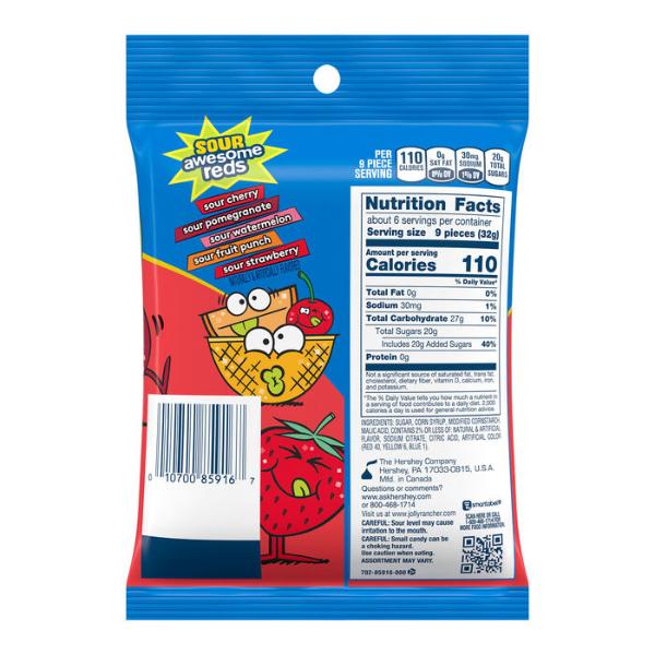 Jolly Rancher gummies awesome red peg bag 198g
