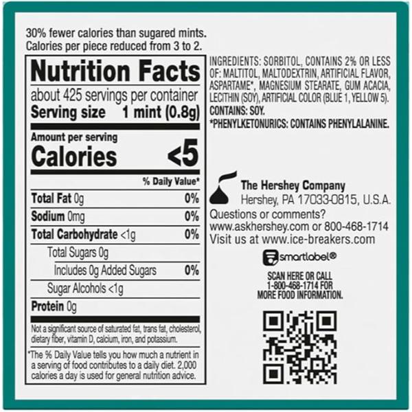 Wintergreen Ice Breakers Sugar Free Mints Tins - 42g