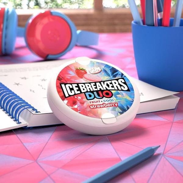 Ice Breakers Sours Duo Strawberry Sugar Free Mints - 36g