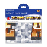 Load image into Gallery viewer, Metallic Welcome Athletes Fringe Banner
