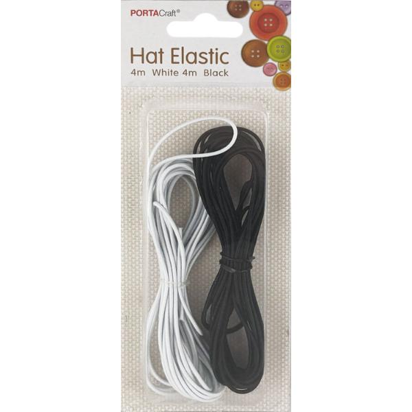 Black & White Hat Elastic Set