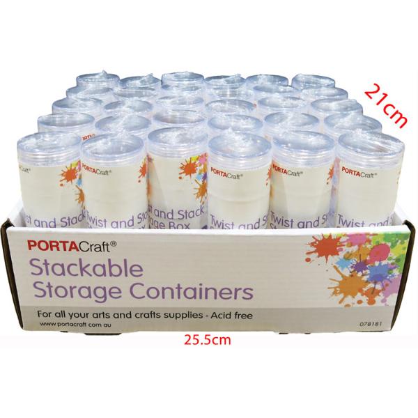6 Piece Twist & Stack Storage Box - 40mm