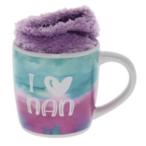 Ceramic Nans Relaxing Coffee Mug With Fluffy Socks - 250ml