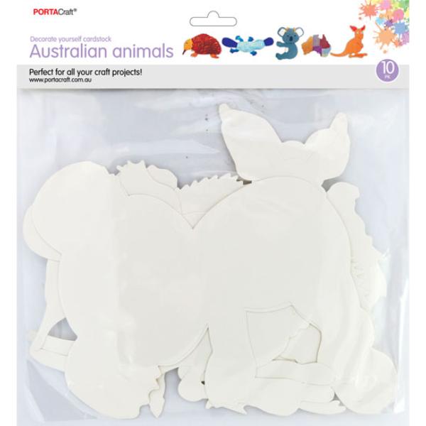 10 Pack Australian Animals Cardstock