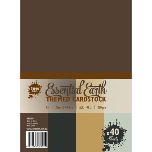 A5 Earth Colour Block Card - 40 Sheets